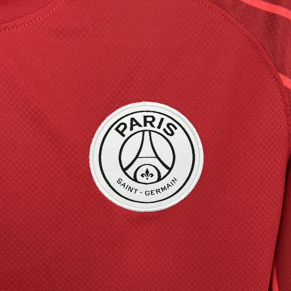 Camiseta Paris Saint-Germain Portero Rojo 2025/26 Manga Larga Versión Fan