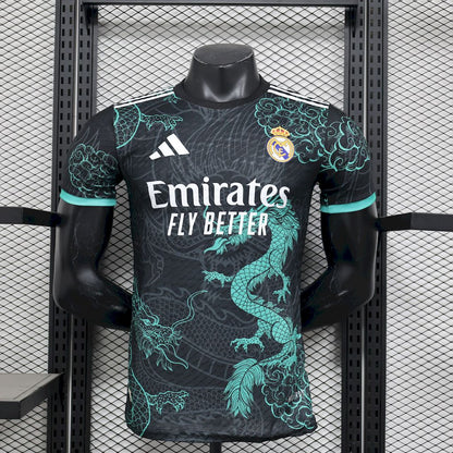 Camiseta Real Madrid Edición Dragón Negro y Verde 2025/26 Versión Jugador