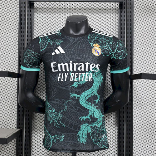 Camiseta Real Madrid Edición Dragón Negro y Verde 2025/26 Versión Jugador