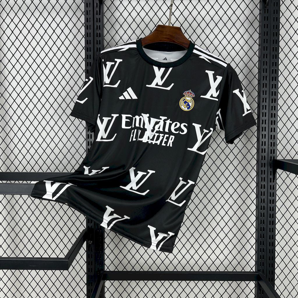 Camiseta Real Madrid "Louis Vuitton Negro" 2025/26 Versión Fan