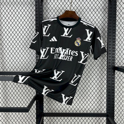 Camiseta Real Madrid "Louis Vuitton Negro" 2025/26 Versión Fan