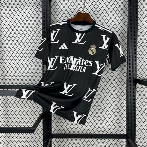 Camiseta Real Madrid "Louis Vuitton Negro" 2025/26 Versión Fan