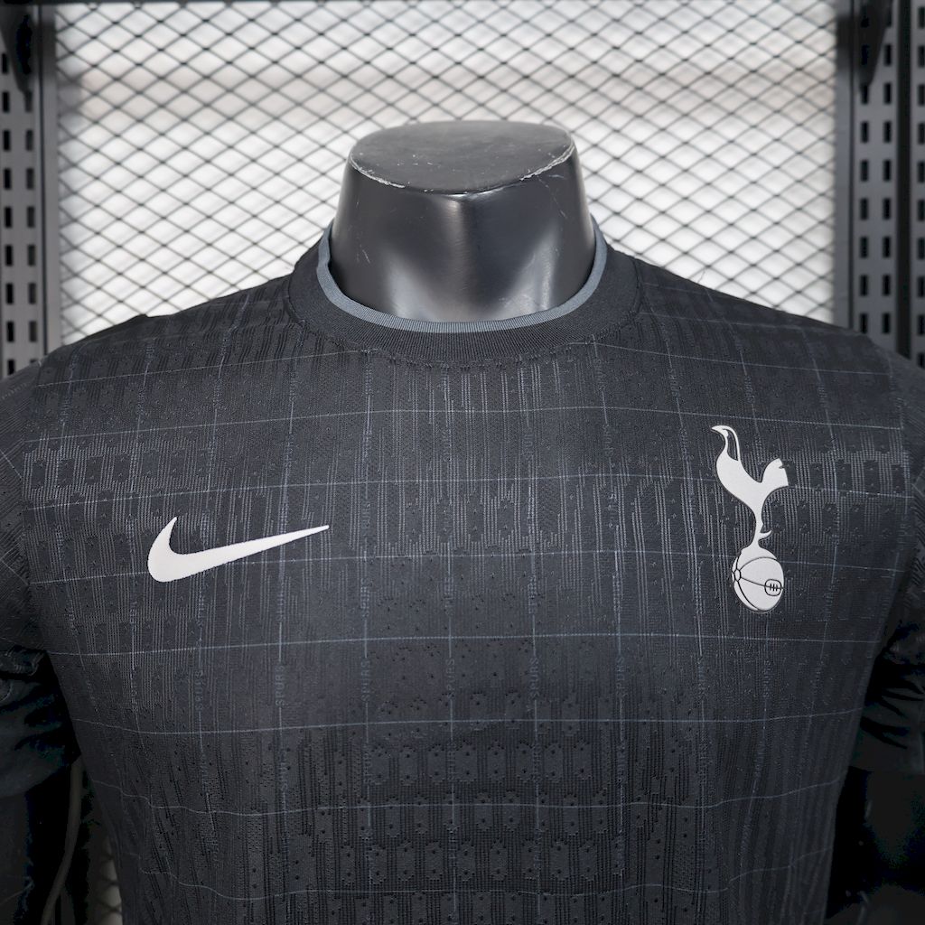Camiseta Tottenham Hotspur Negra 2025/26 Versión Jugador