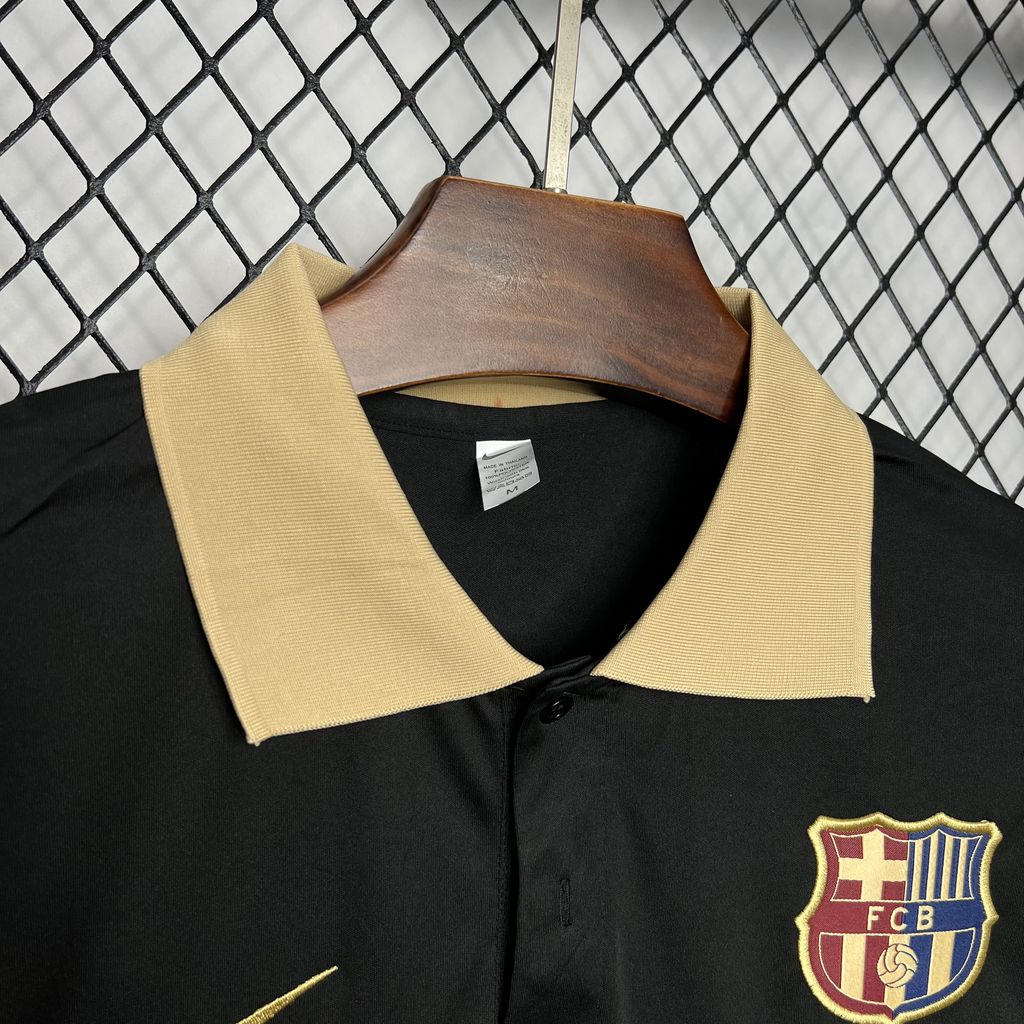 Camiseta FC Barcelona Polo Negro 2024/25 Versión Fan