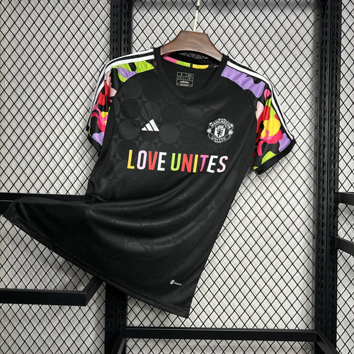 Camiseta Manchester United Entrenamiento Negra 2024/25 Versión Fan