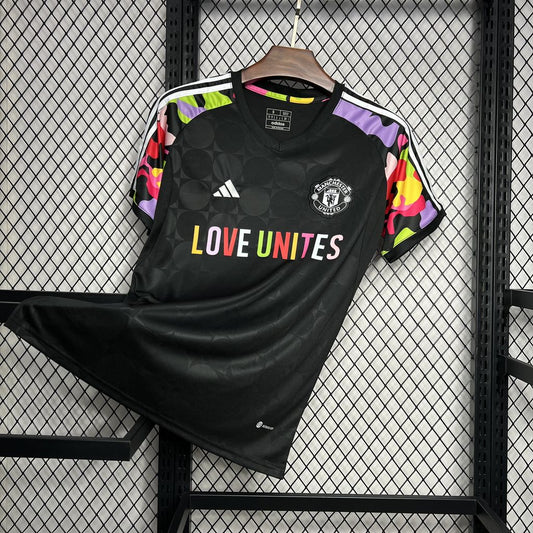 Camiseta Manchester United Entrenamiento Negra 2024/25 Versión Fan