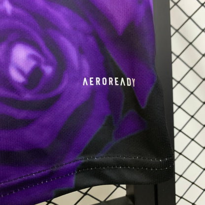 Camiseta Real Madrid Edición Purple Rosas 2025/26 Versión Fan