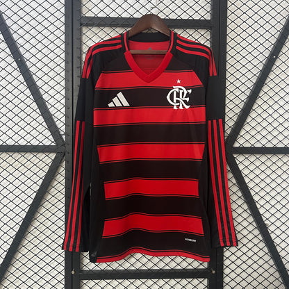 Camiseta Flamengo Local Manga Larga 2025/26 Versión Fan