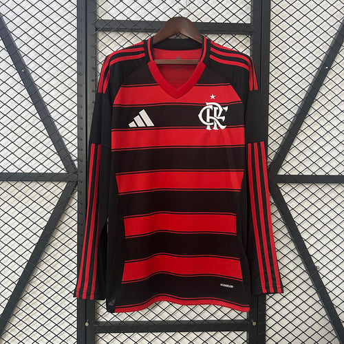 Camiseta Flamengo Local Manga Larga 2025/26 Versión Fan