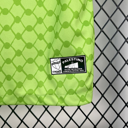Camiseta Palestino Verde Claro 2025/26 Versión Fan