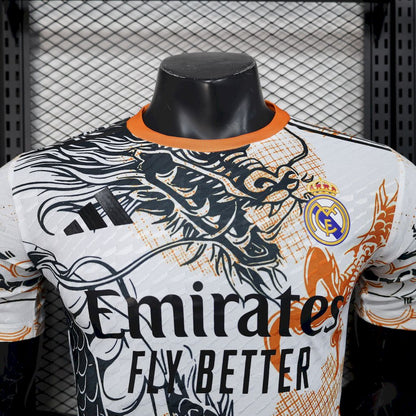 Camiseta Real Madrid Dragón Negro y Blanco 2025/26 Versión Jugador