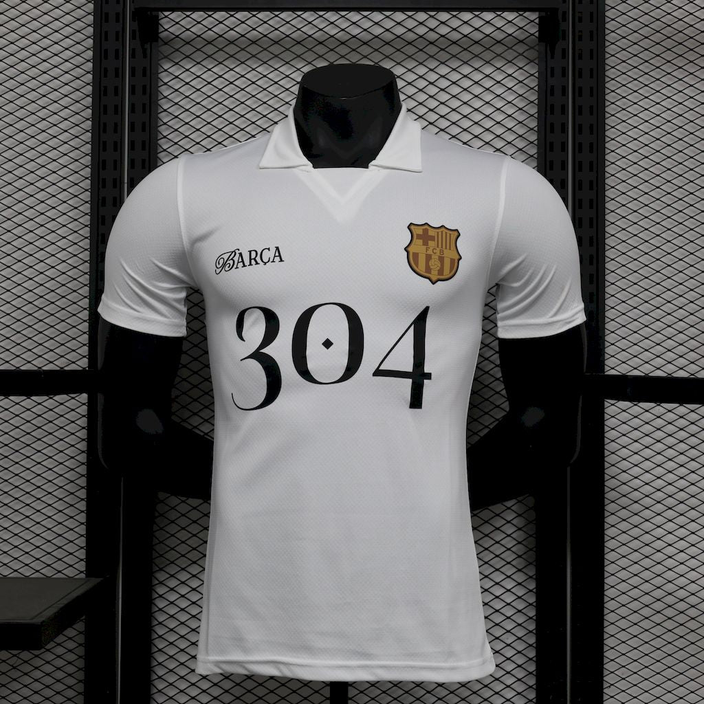 Camiseta FC Barcelona Lamine Yamal 304 Blanca 2024/25 Versión Jugador