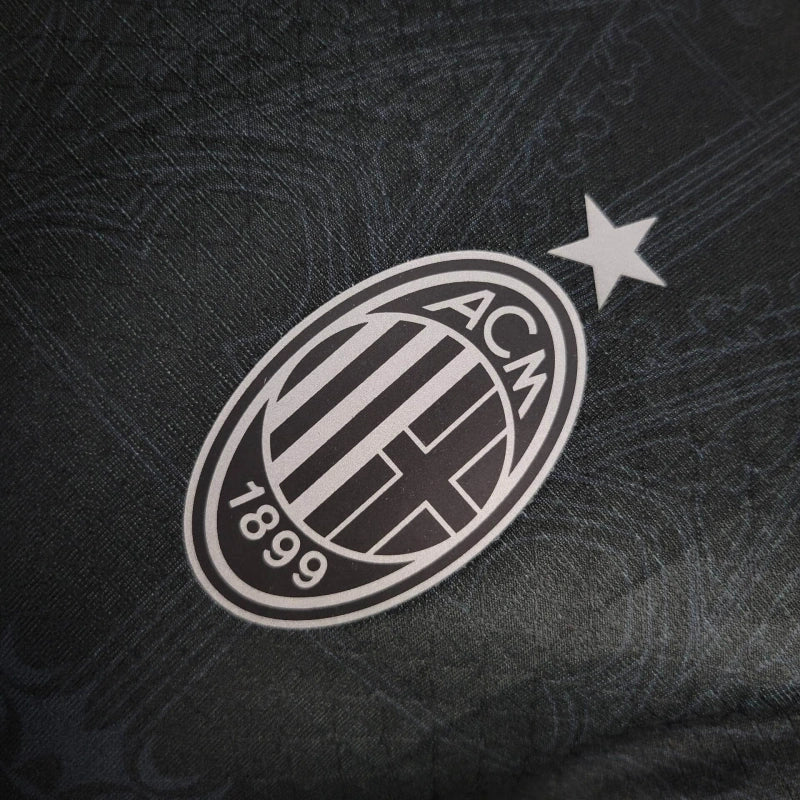 Camiseta AC Milán "Pleasures" Negra 2023/24 Versión Jugador