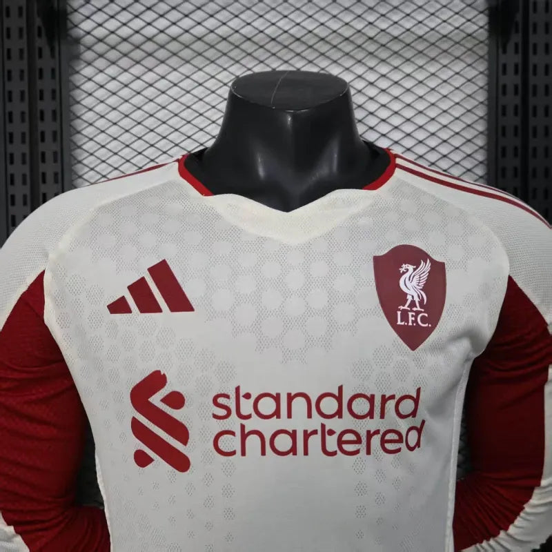 Camiseta Liverpool Visita Manga Larga 2025/26 Versión Jugador