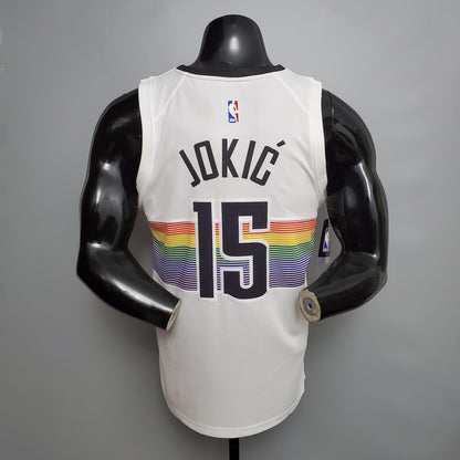 Camiseta Denver Nuggets "City Edition" Blanca Nikola Jokic