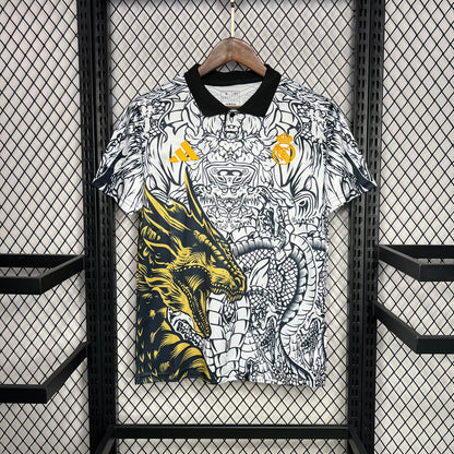 Camiseta Real Madrid Edición Especial "Dragón-Blanco" 2024/25 Versión Fan