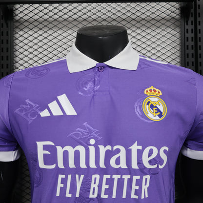 Camiseta Real Madrid Polo Morada 2025/26 Versión Jugador