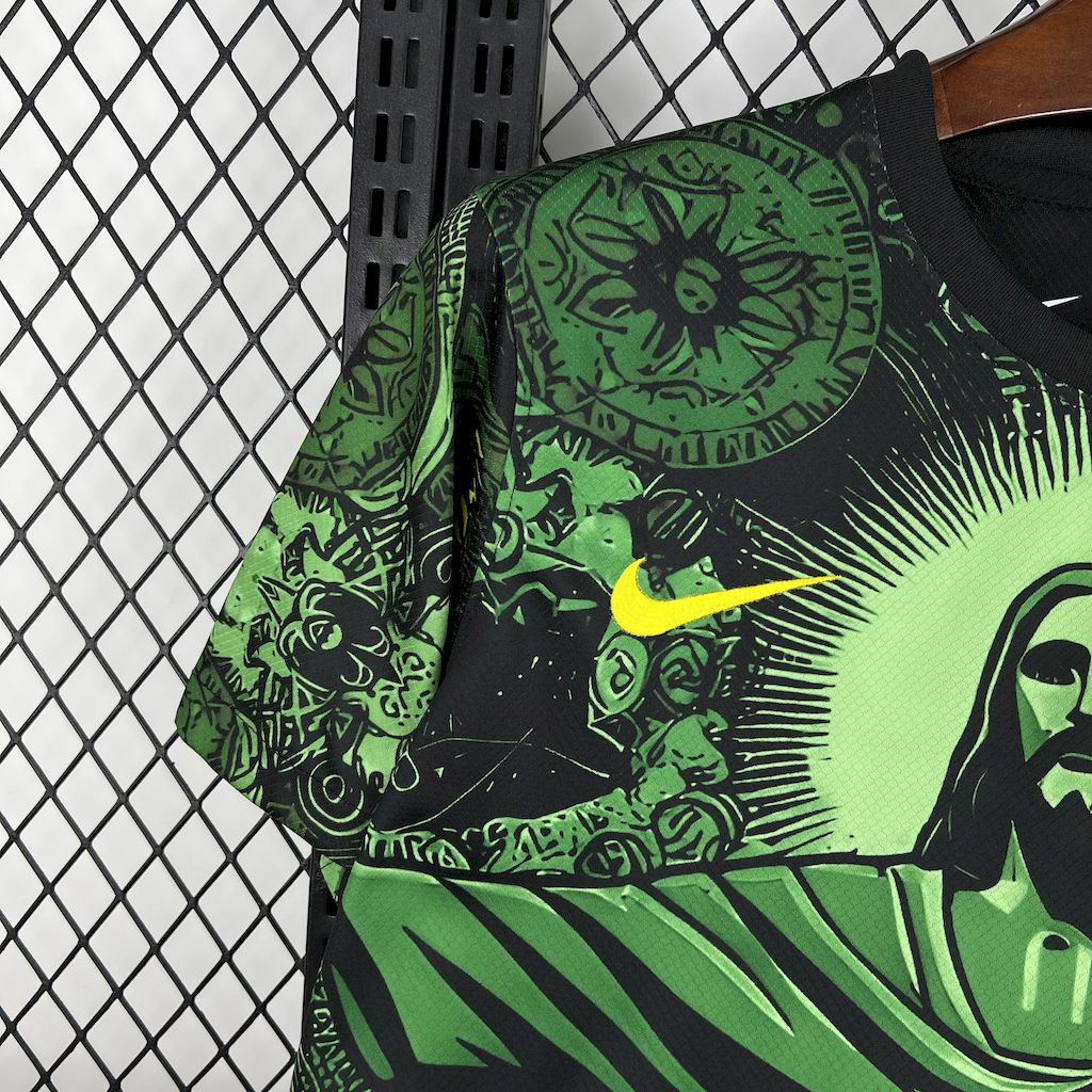 Camiseta Brasil "Edición Cristo Redentor Verde" 2024 Versión Fan