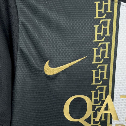 Camiseta Paris Saint-Germain "Negro y Dorado" 2025/26 Versión Fan