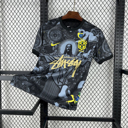 Camiseta Brasil "Edición Cristo Redentor STUSSY" 2024 Versión Fan