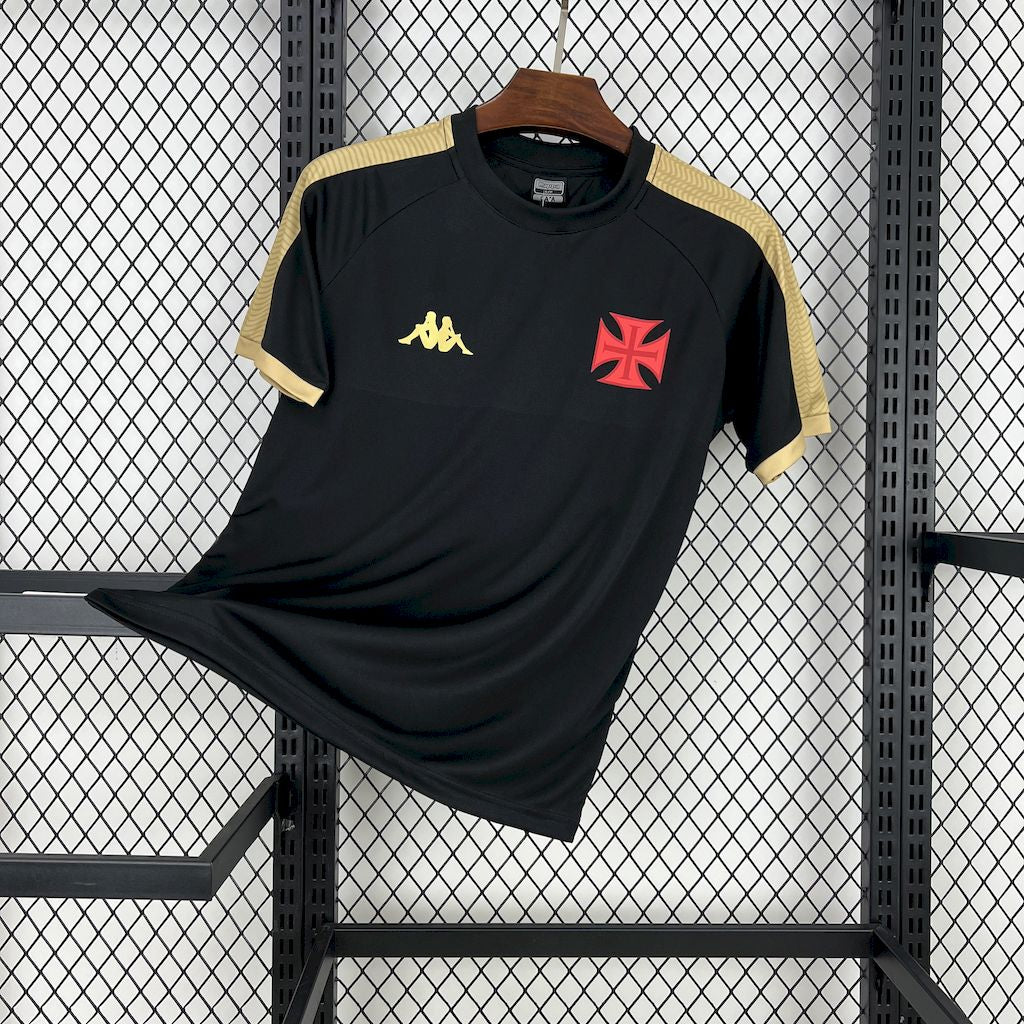 Camiseta Vasco da Gama Soporte Negro 2025/26 Versión Fan