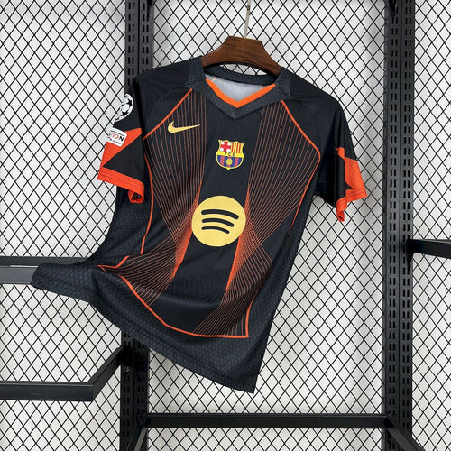 Camiseta FC Barcelona Edición Especial Negro y Naranja 2025/26 Versión Fan