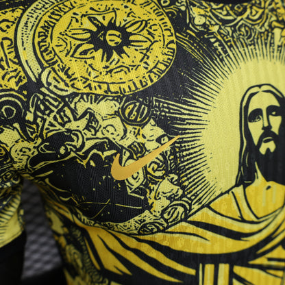 Camiseta Brasil Edición Especial Amarilla "Cristo Redentor" 2024 Versión Jugador