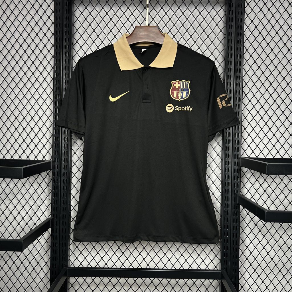 Camiseta FC Barcelona Polo Negro 2024/25 Versión Fan