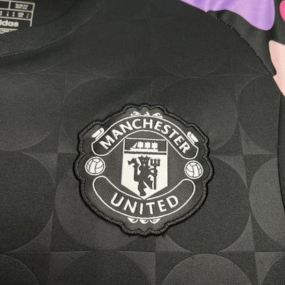 Camiseta Manchester United Entrenamiento Negra 2024/25 Versión Fan