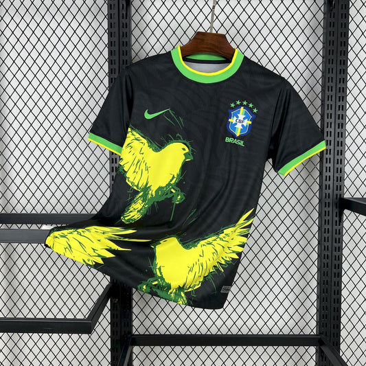 Camiseta Brasil "Edición Pigeon Negro" 2025/26 Versión Fan