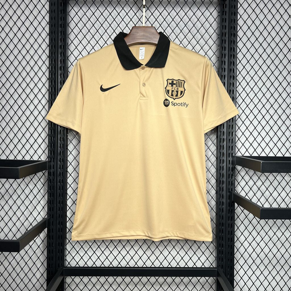Camiseta FC Barcelona Polo Khaki 2024/25 Versión Fan