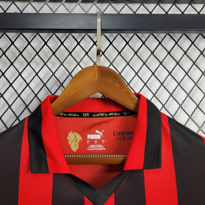 Camiseta AC Milán Edición Aniversario Roja 2024/25 Versión Fan