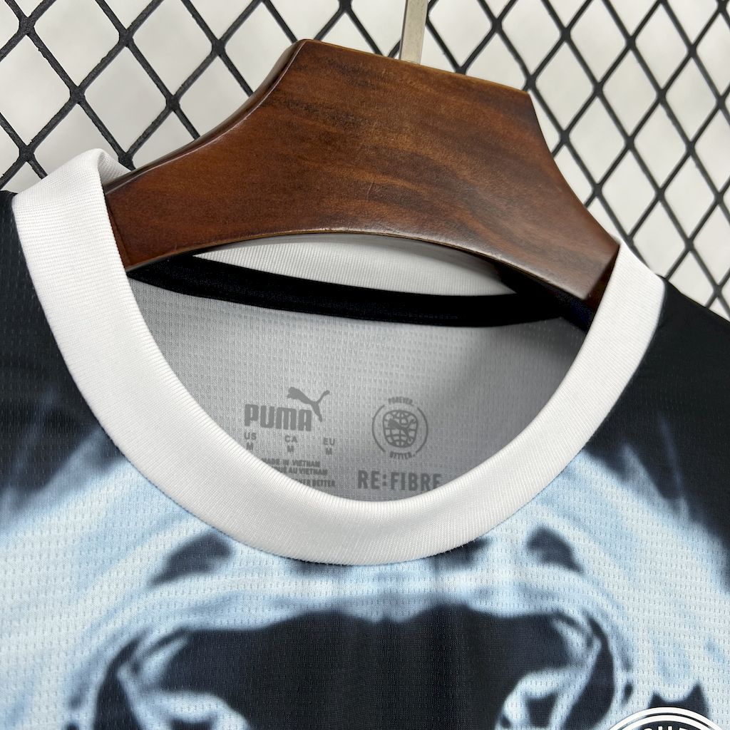 Camiseta Manchester City Edición Especial Negro y Azul 2025/26 Versión Fan