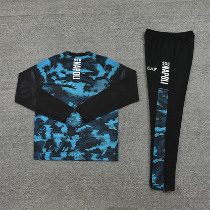 Buzo Completo Napoli Negro Diseño Azul