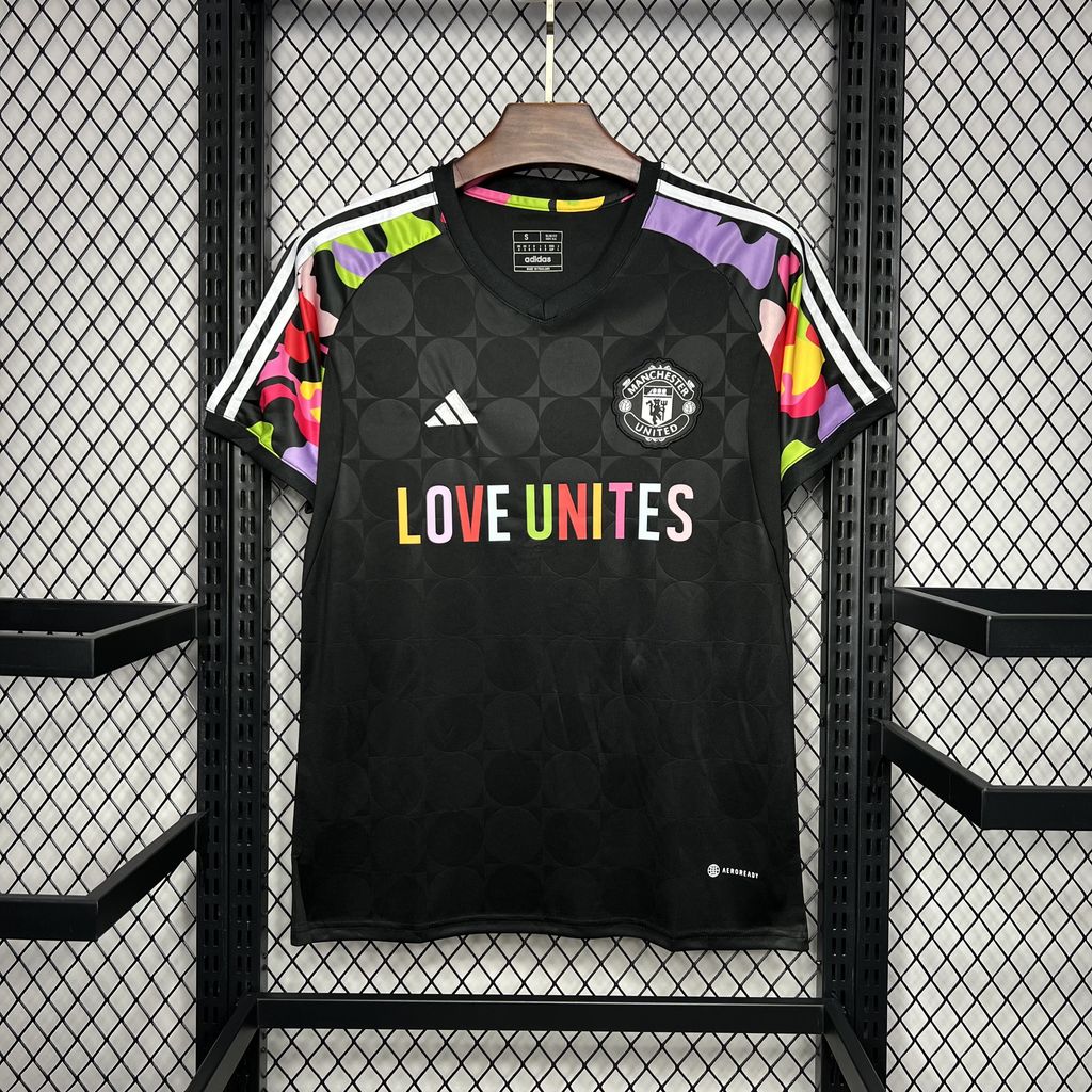 Camiseta Manchester United Entrenamiento Negra 2024/25 Versión Fan