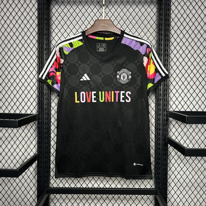 Camiseta Manchester United Entrenamiento Negra 2024/25 Versión Fan