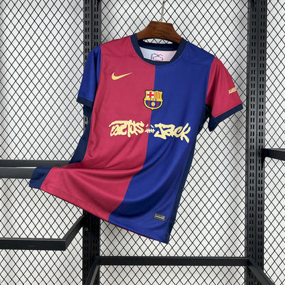 Camiseta FC Barcelona Local "Travis Scott" 2024/25 Versión Fan