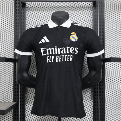 Camiseta Real Madrid Polo Negro 2025/26 Versión Jugador