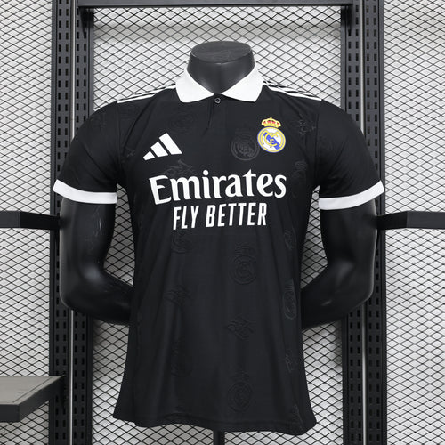 Camiseta Real Madrid Polo Negro 2025/26 Versión Jugador