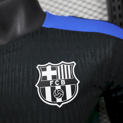 Camiseta FC Barcelona Pre-Partido Negra 2024/25 Versión Jugador