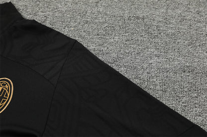 Buzo Completo AC Milán Negro Dorado