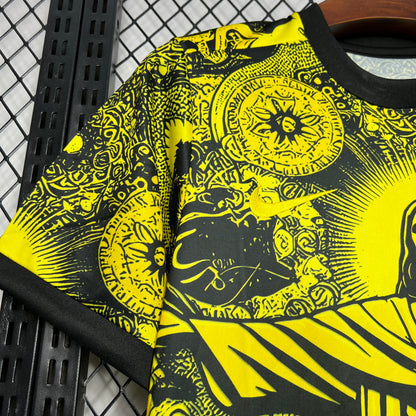 Camiseta Brasil "Edición Cristo Redentor Amarilla" 2024 Versión Fan