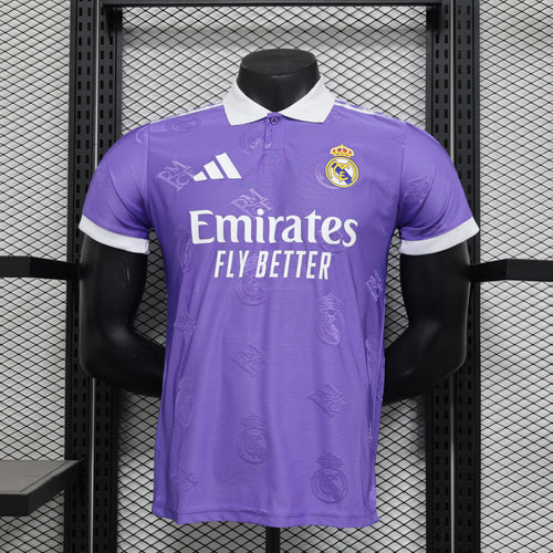 Camiseta Real Madrid Polo Morada 2025/26 Versión Jugador