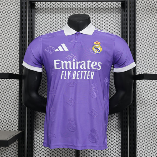 Camiseta Real Madrid Polo Morada 2025/26 Versión Jugador