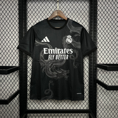 Camiseta Real Madrid Edición Especial "Dragón-Negro" 2024/25 Versión Fan