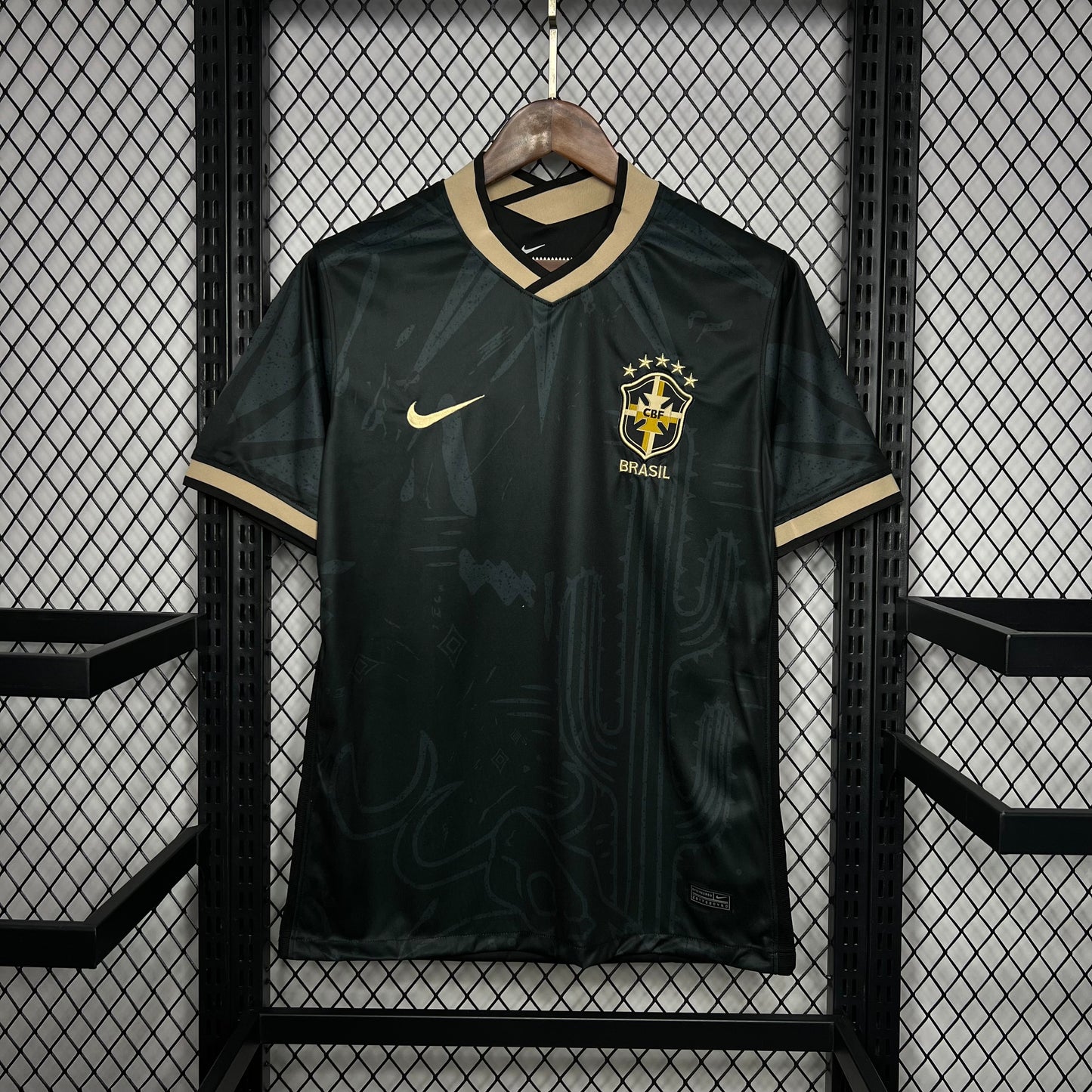 Camiseta Brasil "Edición Especial Dorada" 2022 Versión Fan