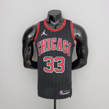 Camiseta Chicago Bulls Jordan Negra NBA 75 Aniversario