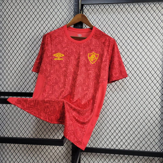 Camiseta Fluminense Entrenamiento Rojo 2024 Versión Fan
