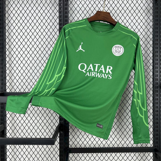 Camiseta Paris Saint-Germain Portero Verde 2025/26 Manga Larga Versión Fan
