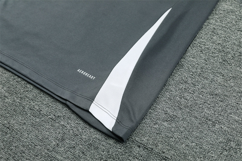 Buzo Completo con Cierre Manchester United Gris Diseño Rojo